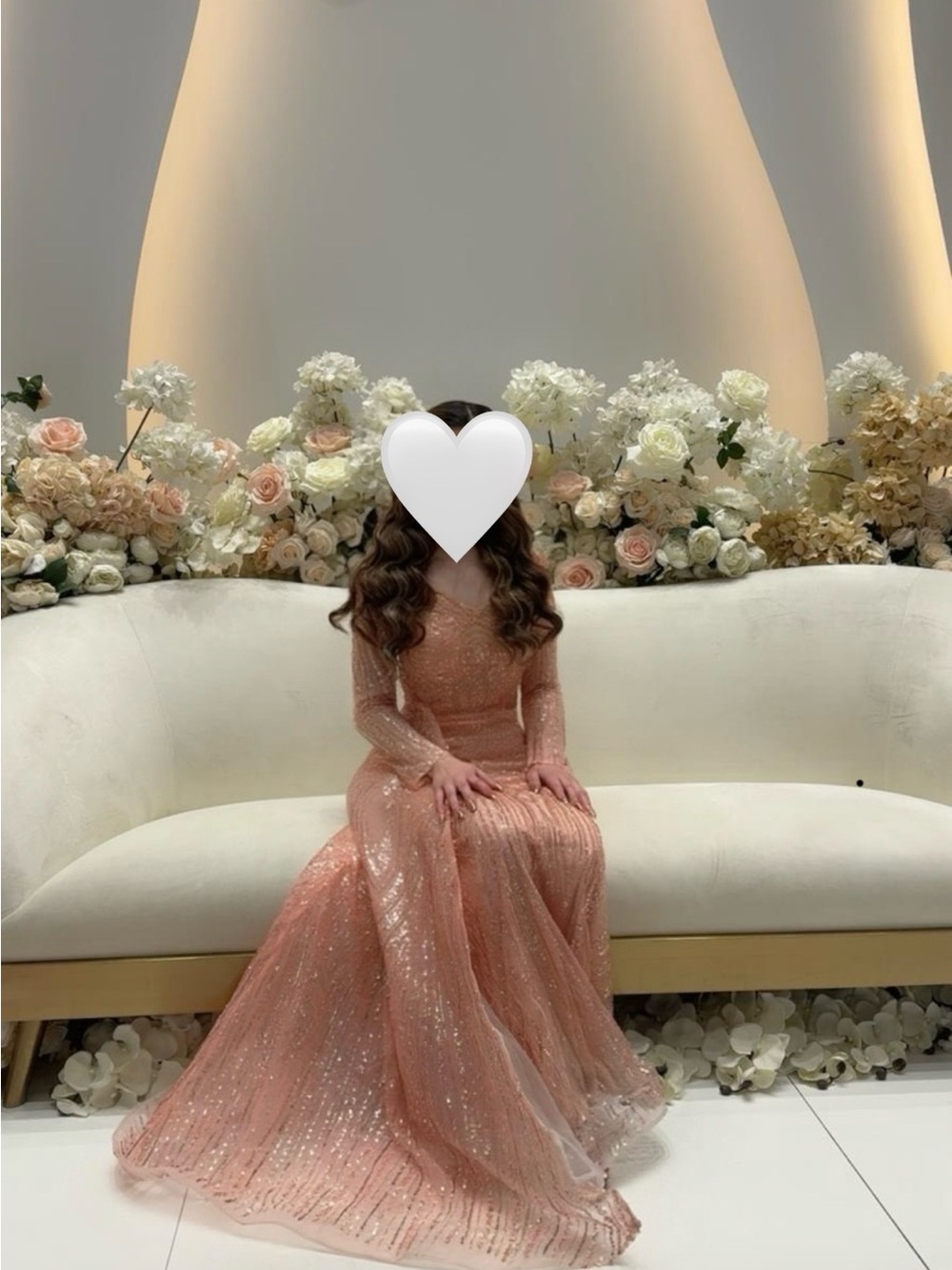 Sparkling Blush Pink Sequin Evening Gown